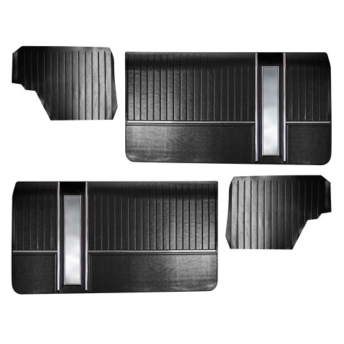 DOOR-QUARTER TRIM PANELS 1967 FORD XL CONVERTIBLE 2-DOOR LH-RH FRONT-REAR BLACK (DP67GA76-01FRXL)