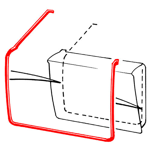 DOOR WEATHERSTRIP 1963-64 FORD GALAXIE FASTBACK CONVERTIBLE MARAUDER MONTEREY PARK LANE MONTCLAIR LH RH PAIR US MADE (C3AZ-7620530PRUSA)