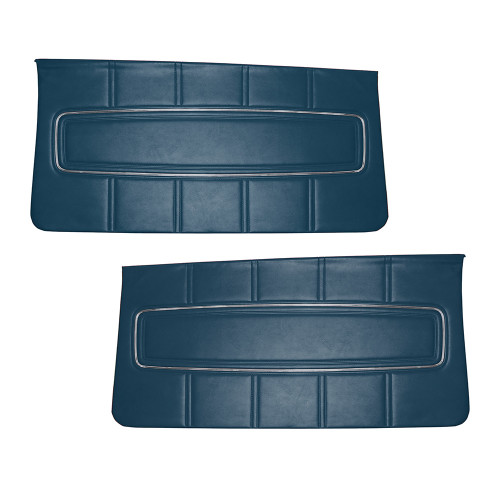 DOOR PANELS STANDARD BLUE 1970-71 FORD TORINO 2-DOOR FRONT LH-RH PAIR (DP70TOFT-08)