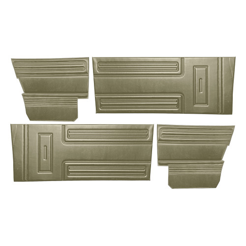 DOOR-QUARTER TRIM PANELS SET 1969 FORD TORINO COBRA FASTBACK NUGGET GOLD (DP69FL63-22FR)