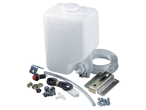 WINDSHIELD WASHER PUMP KIT WITH RESERVOIR UNIVERSAL FORD INCLUDES HOSE AND HARDWARE (6601)