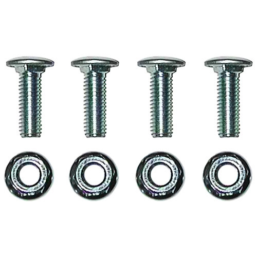 BUMPER BOLT KIT 1973 FORD MUSTANG WITHOUT REAR GUARD GRANDE MACH 1 4-EACH POLISHED CARRIAGE BOLTS & NUTS 8-PIECE (AK564)
