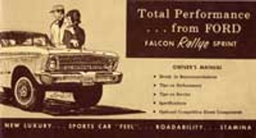 TOTAL PERFORMANCE FROM FOR FALCON RALLYE SPRINT OWNERS MANUAL 1964 FORD SUPPLEMENT SPECS AND HOW-TO (B118005)