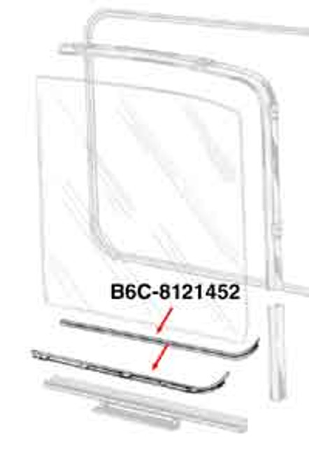 BELTLINE WEATHERSTRIP 1956 FORD F-100 F-250 F-350 PICKUP TRUCK DOOR WINDOW FELT FUZZIES INNER / OUTER 4-PC (B6C-8121452)