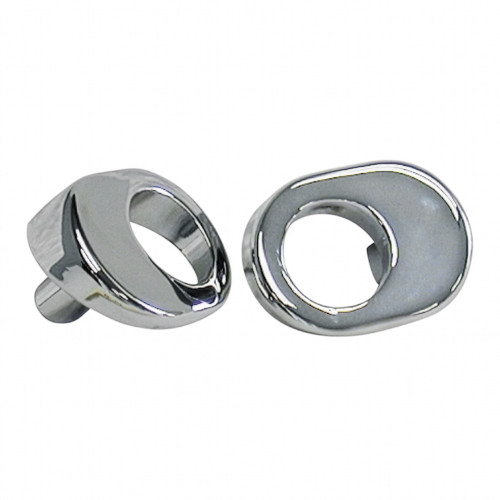 WIPER PIVOT BEZELS 1957-58 FORD PASSENGER CARS 1960-65 FALCON COMET WINDSHIELD CHROME (B7A-17514-5A)