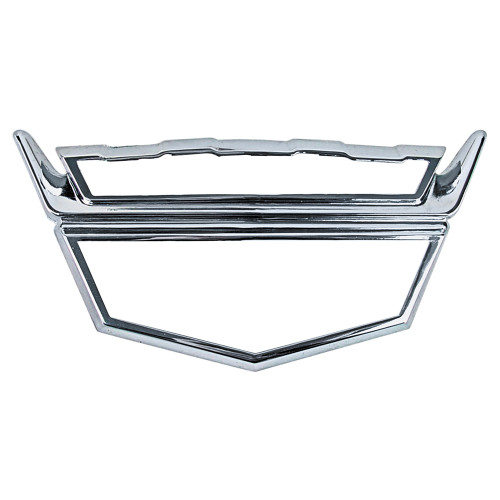 HOOD EMBLEM BEZEL 1960 FORD GALAXIE CLUB TOWN VICTORIA SUNLINER STARLINER CHROME EXT TRIM WITH FASTENERS (C0AB-16644B)