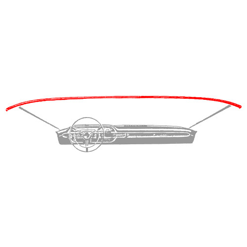 SEAL WINDSHIELD GARNISH MOULDING-TO-DASH 1960-64 FORD GALAXIE INTERIOR SEAL BETWEEN RUBBER WEATHERSTRIP (C0AB-6403127A)
