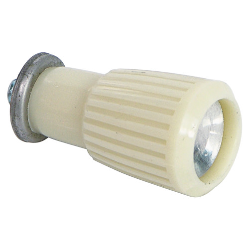 KNOB CIGARETTE LIGHTER 1960-63 FORD FALCON 1962 EARLY FAIRLANE WHITE WITH CHROME INSERT (C0DB-15052W)