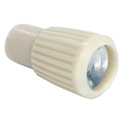 KNOB WINDSHIELD WIPER OR HEATER FAN 1960-63 FORD FALCON 1962 EARLY FAIRLANE WHITE WITH CHROME INSERT (C0DB-17513W)