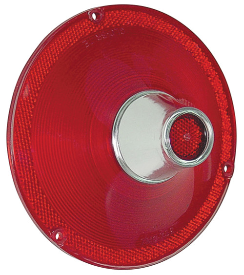 TAILLIGHT LENS 1961 FORD GALAXIE CLUB TOWN VICTORIA STARLINER SUNLINER WITHOUT BACK-UP SCRIPT LOGO RED (C1AZ-13450A)