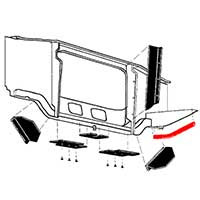 FENDER-TO-APRON SHIELD SEAL 1961-63 FORD GALAXIE SEDAN HARDTOP
