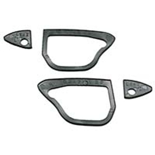 DOOR HANDLE MOUNT PADS 1962 FORD GALAXIE 500 CLUB TOWN VICTORIA SUNLINER OUTSIDE MOLDED LIP 4-PIECE SET (C2AZ-6222428S)