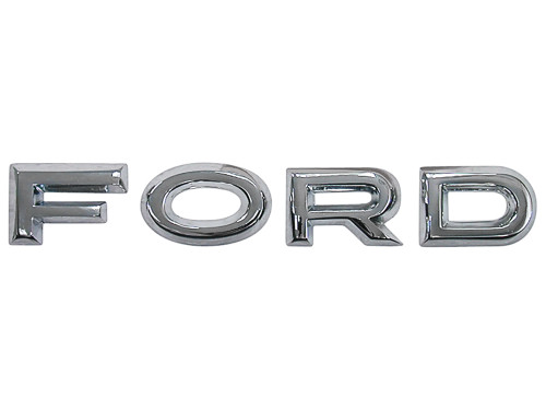 EMBLEM 1962-63 FORD FALCON 1963 GALAXIE FAIRLANE 62-65 RANCHERO HOOD OR TAILGATE 4-PIECE F-O-R-D LETTERS (C2DZ-16606-AD)