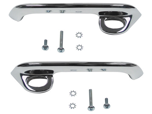 EXTERIOR DOOR HANDLES 1962-64 FORD FAIRLANE CHROME OUTSIDE LH AND RH PAIR (C2OZ-6222404-5)