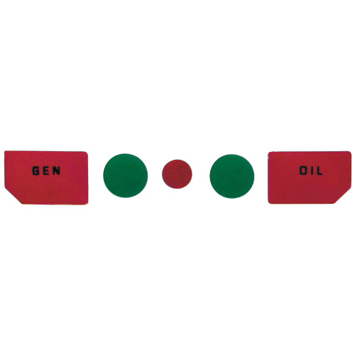 INSTRUMENT CLUSTER WARNING LIGHTS LENS SET 1963 FORD GALAXIE COUNTRY SEDAN SQUIRE 2-GREEN 3-RED LENSES (C3AZ-10A936SET)
