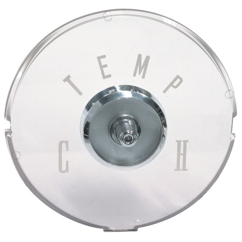 INSTRUMENT CLUSTER TEMPERATURE GAUGE LENS 1963 FORD GALAXIE COUNTRY SEDAN SQUIRE ROUND WITH WHITE LETTERS (C3AZ-10B890A)