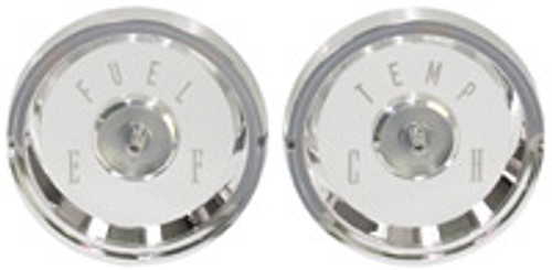 LENSES AND BEZELS 1963 FORD GALAXIE COUNTRY SEDAN SQUIRE 500 FUEL AND TEMP GAUGE INSTRUMENT CLUSTER SET (C3AZ-10B890KIT)