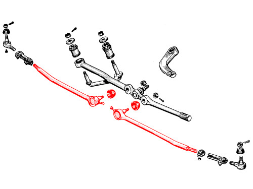 INNER TIE ROD END 1962-64 FORD GALAXIE COUNTRY SEDAN 63-64 MONTEREY & MORE MANUAL STEERING LH OR RH IMPORT (C3AZ-3280A)