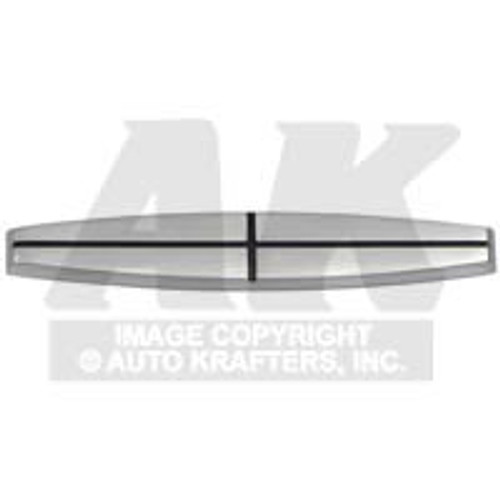 EMBLEM 1963 FORD FALCON RANCHERO FUTURA SPRINT CHROME-PLATED WITH BLACK CROSS DECORATIVE SEAT ORNAMENT (C3DZ-6264824A)