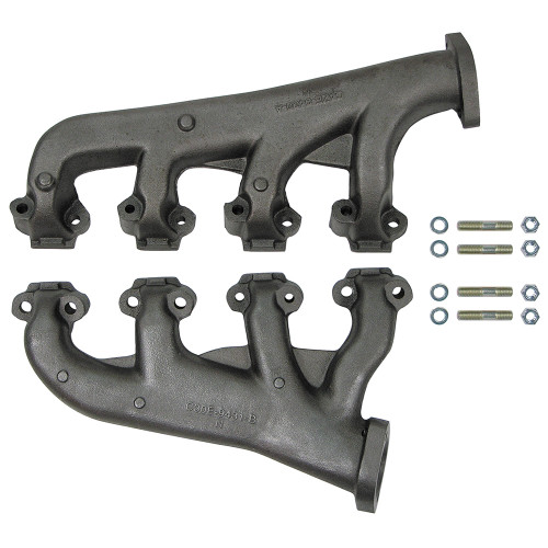 EXHAUST MANIFOLD 1963-64 FORD FAIRLANE 1965-68 MUSTANG WITH 289 302 V8 ENGINE HI-PO CAST-IRON WITH BOLTS (C3OZ-9430-1)