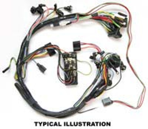 UNDER DASH WIRING HARNESS 1964 FORD FALCON WITH 1-SPEED WINDSHIELD WIPER MOTOR FUTURA SPRINT ELECTRICAL (C4DZ-14401A)