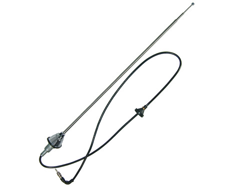 ANTENNA 1964-65 FORD FALCON FUTURA SPRINT CHROME AERIAL INCLUDES BASE CABLE AND GASKET 46.5" LEAD (C4DZ-18813)