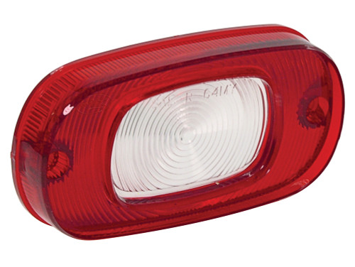 TAILLIGHT LENS 1964 MERCURY MONTEREY MONTCLAIR MARAUDER RED WITH WHITE CENTER BACK-UP LAMP COVER (C4MY-15514A)