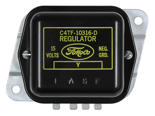 VOLTAGE REGULATOR 1964 FORD TBIRD FAIRLANE FALCON 1965 MUSTANG & MORE WITH ALT & AIR YELLOW PRINT FOMOCO (C4TZ-10316D)