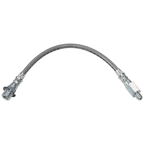 BRAKE HOSE 1965-66 FORD GALAXIE & STATION WAGONS MARAUDER DRUM BRAKES SS CLEAR JACKET FRONT LH OR RH (C5AZ-2078ASS-CL)