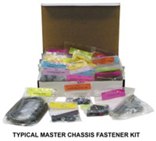 MASTER CHASSIS FASTENER KIT 1965 FORD MUSTANG 170 200 6-CYLINDER ENGINE AND DRUM BRAKES 220-PIECE (C5ZS-DRSX)