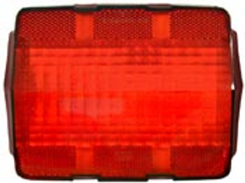 TAILLIGHT LENS 1965-66 FORD MUSTANG AND SHELBY GT-350 RECTANGULAR RED REAR LAMP COVER OEM-TYPE (C5ZZ-13450)