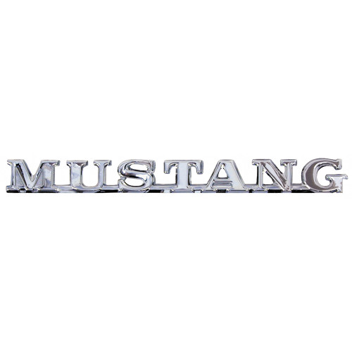FENDER EMBLEM "MUSTANG" 1965-66 FORD MUSTANG HARDTOP CONVERTIBLE BLOCK LETTER NAMEPLATE WITH BARREL CLIPS (C5ZZ-16098B) FENDER EMBLEM "MUSTANG" 1965-66 FORD MUSTANG HARDTOP CONVERTIBLE BLOCK LETTER NAMEPLATE WITH BARREL CLIPS (C5ZZ-16098B)