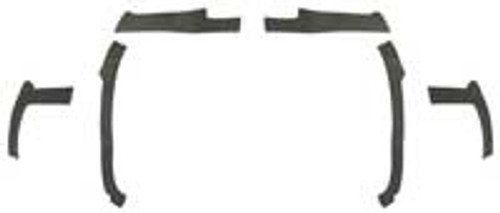 FRONT FENDER SPLASH SHIELDS 1965-66 FORD MUSTANG HARDTOP FASTBACK CONVERTIBLE AND SHELBY GT RUBBER 6-PC SET (C5ZZ-16572)