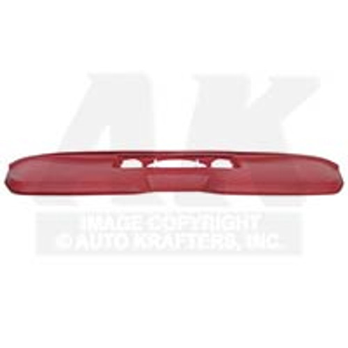 DASH PAD 1965 FORD MUSTANG HARDTOP FASTBACK CONVERTIBLE AND SHELBY GT-350 FRONT INTERIOR RED (C5ZZ-6504290RD)