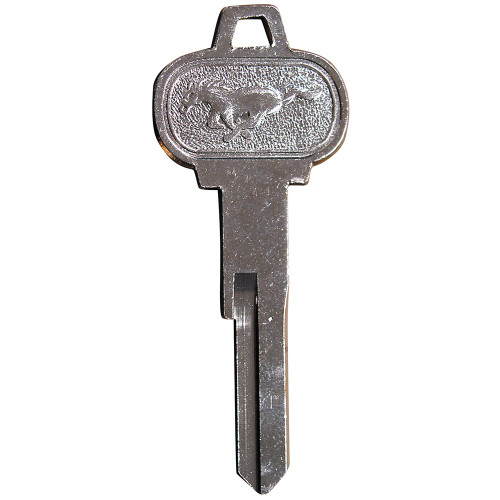 TRUNK KEY BLANK 1964.5-66 MUSTANG PONY LUGGAGE COMPARTMENT ACCESS RUNNING HORSE AND FOMOCO LOGO (C5ZZ-6543562B) TRUNK KEY BLANK 1964.5-66 MUSTANG PONY LUGGAGE COMPARTMENT ACCESS RUNNING HORSE AND FOMOCO LOGO (C5ZZ-6543562B)