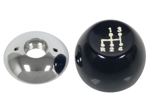 SHIFT KNOB 1964-67 FORD MUSTANG 1962-67 FAIRLANE FALCON WITH 4-SPEED MANUAL TRANSMISSION BLACK WITH NUT (C5ZZ-7213A)