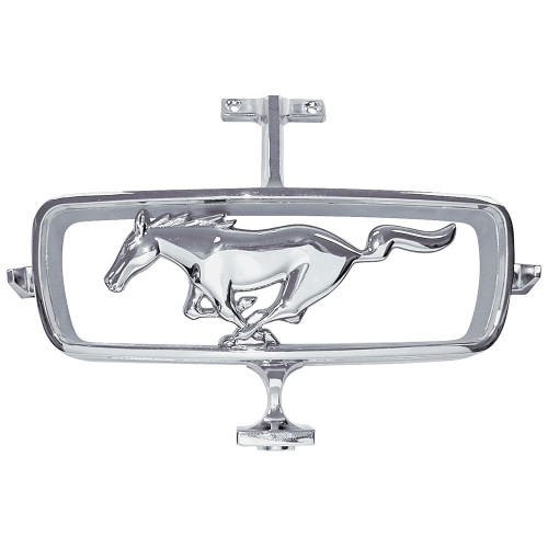 GRILLE ORNAMENT 1965 FORD MUSTANG SHELBY GT-350 CHROME PONY CORRAL HORSE EMBLEM GRILL DECORATION (C5ZZ-8213A)