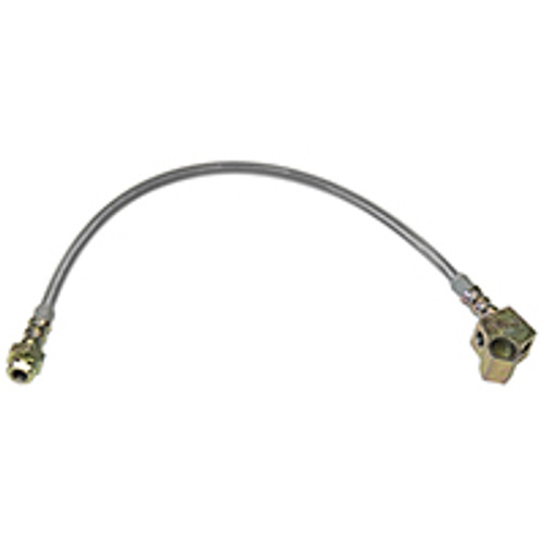 BRAKE HOSE 1966 FORD FAIRLANE AND COMET WITH DRUM BRAKES BRAIDED STAINLESS STEEL CLEAR JACKET REAR (C6OZ-2282DSS-CL)