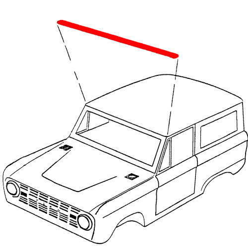 WINDSHIELD FRAME TOP SEAL 1966-70 FORD BRONCO SPORT PICKUP WAGON RUBBER WEATHERSTRIP (C6TZ-9703114A) WINDSHIELD FRAME TOP SEAL 1966-70 FORD BRONCO SPORT PICKUP WAGON RUBBER WEATHERSTRIP (C6TZ-9703114A)