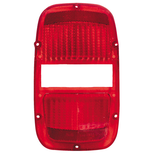 TAILLIGHT LENS 1967 FORD FAIRLANE 2- AND 4-DOOR SEDAN CLUB & SPORTS COUPE RED PLASTIC WITH CENTER CUT-OUT (C7OZ-13450A)