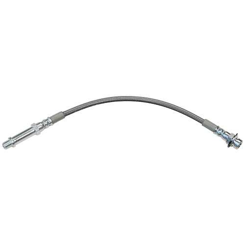 BRAKE HOSE FRONT 1967 FORD FAIRLANE FALCON MUSTANG COUGAR DISC BRAKES BRAIDED SS CLEAR JACKET LH OR RH (C7OZ-2078BSS-CL) BRAKE HOSE FRONT 1967 FORD FAIRLANE FALCON MUSTANG COUGAR DISC BRAKES BRAIDED SS CLEAR JACKET LH OR RH (C7OZ-2078BSS-CL)