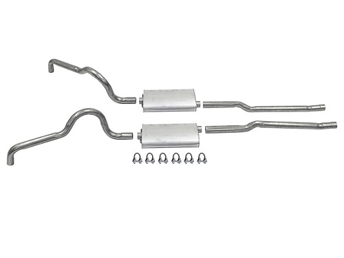 DUAL EXHAUST SYSTEM 1967 FORD FAIRLANE SEDAN HARDTOP FASTBACK CONVERTIBLE 2.25in SIDE OUTLET TAIL PIPES (C7OZ-5B21256C)