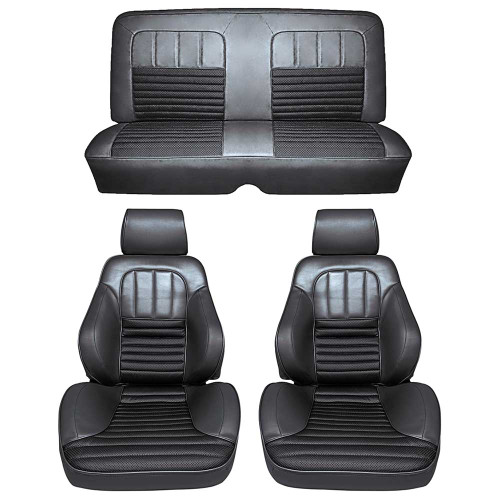 TOURING II BUCKET SEATS PAIR BLACK 1966 FORD FAIRLANE XL GT