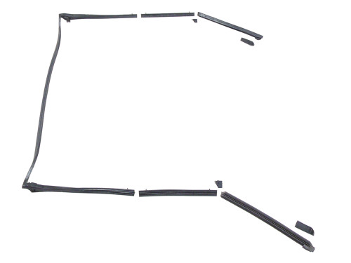 CONVERTIBLE TOP WEATHERSTRIP KIT 1967 FORD FAIRLANE AND MERCURY COMET 9-PIECE SET WITH HEADER BOW SEAL (C7OZ-7651562)
