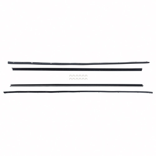 BELTLINE WEATHERSTRIP 1967-71 FORD THUNDERBIRD LANDAU 2-DOOR HARDTOP 4-PIECE RUBBER SEAL SET FOR DOORS (C7SZ-6321452)