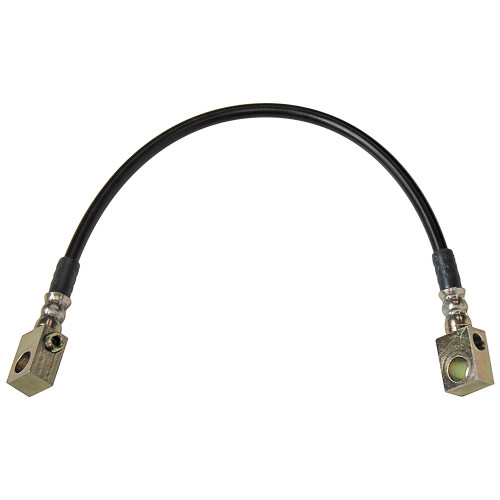 BRAKE HOSE VALVE BLOCK-TO-AXLE 1967-77 FORD BRONCO FRONT CENTER WITH CONNECTOR STAINLESS BLACK JACKET (C7TZ-2078BSS-BK) BRAKE HOSE VALVE BLOCK-TO-AXLE 1967-77 FORD BRONCO FRONT CENTER WITH CONNECTOR STAINLESS BLACK JACKET (C7TZ-2078BSS-BK)