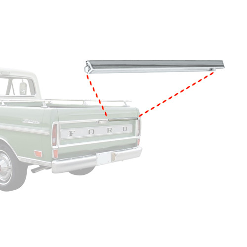 TAILGATE MOULDING WITH RETAINERS 1967-69 FORD F-SERIES F-100 F-250 STYLESIDE PICKUP TRUCK UPPER RH (C7TZ-9941018A)