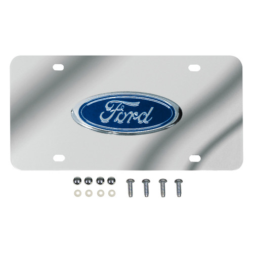 FORD OVAL LICENSE PLATE - CHROME (10295)