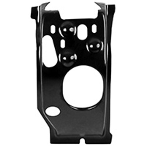 TAIL PANEL BRACE 1967-69 FORD MUSTANG ATTACHES TO TRUNK LOCK STRIKER PLATE WITH FUEL FILLER TUBE HOLE (C7ZZ-6543235B)