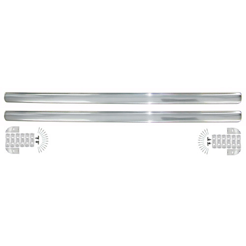 ROCKER PANEL MOULDINGS 1968 MERCURY COUGAR HARDTOP XR-7 INCLUDES CLIPS LH RH TRIM PAIR (C8WY-6510176)